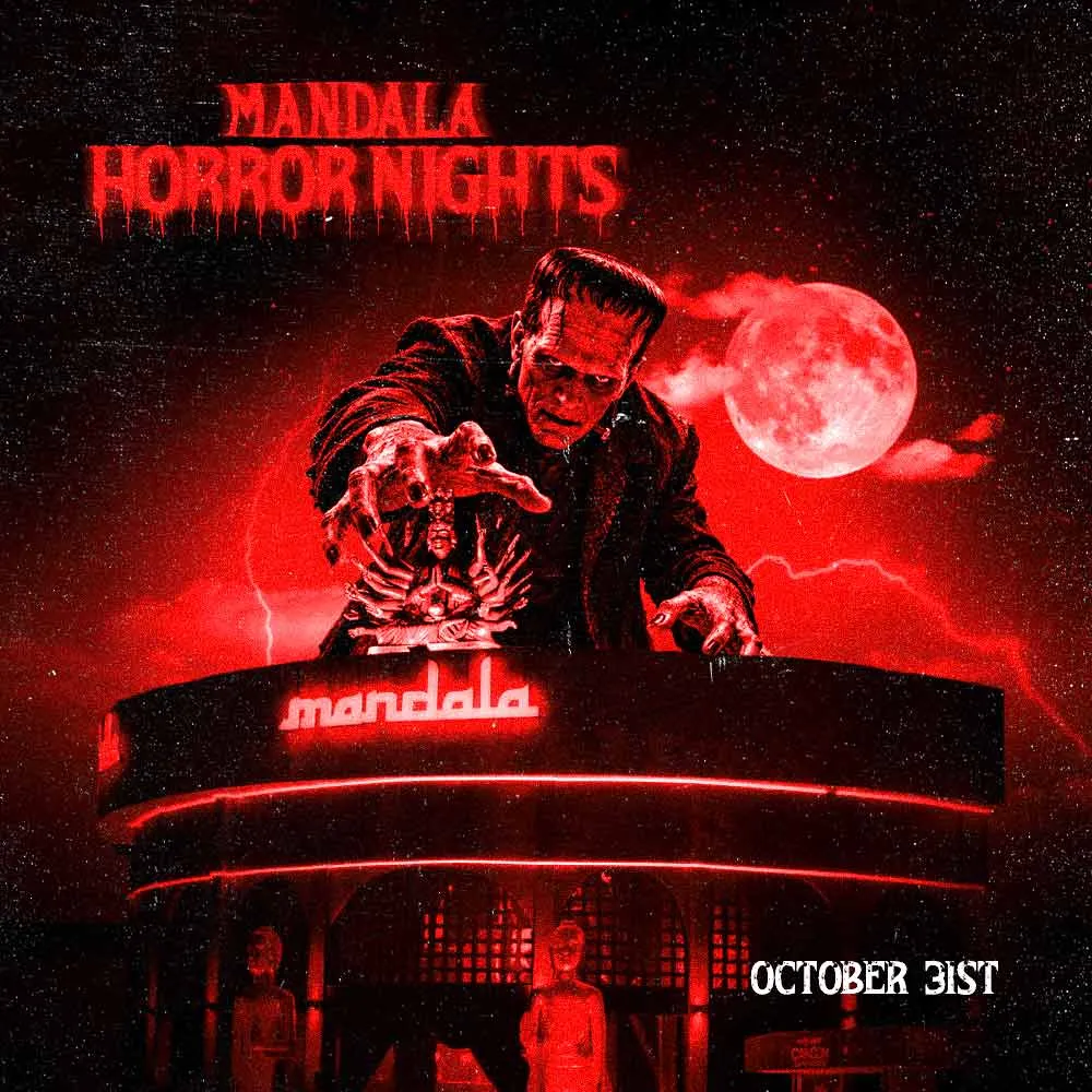 Mandala Horror Nights Halloween party poster